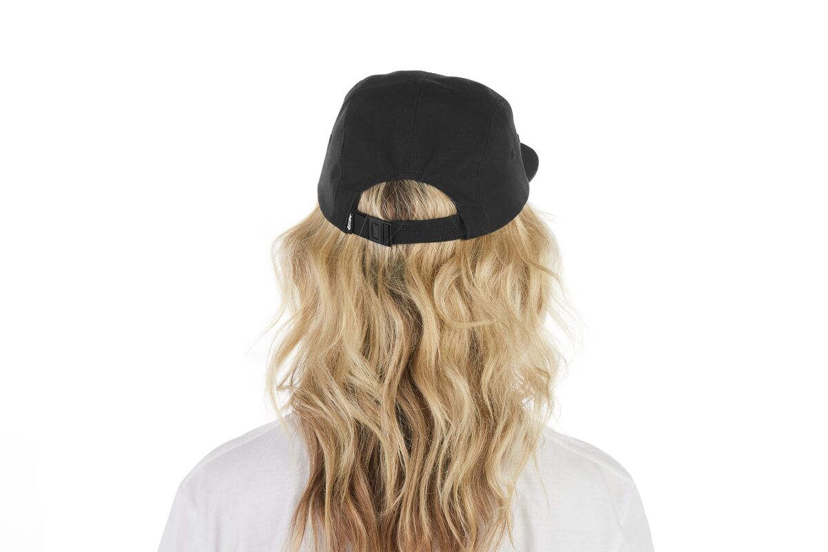 recycled-poly-flat-brim-5-panel-hat-v0 WebPDP-HAT003002_Recycled_Poly_Flat_Brim_5Panel_Hat_Black_Studio_Harper_Studios_0723_Back__HAT003002OS.jpg