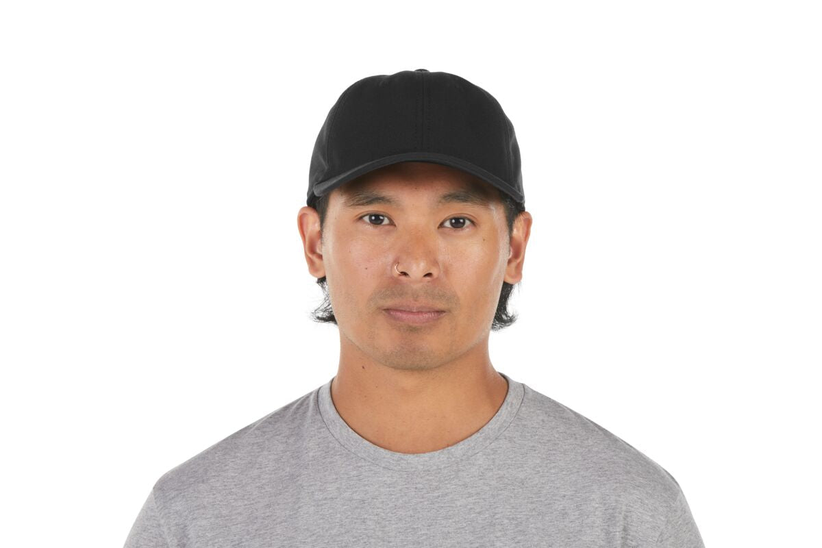 recycled-poly-dad-hat-e1 WebPDP-HAT004002_Recycled_Poly_Dad_Hat_Black_Studio_Harper_Studios_0723_Front__HAT004002OS.jpg