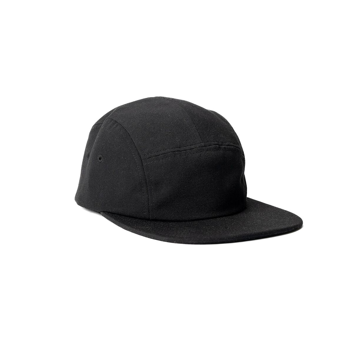 recycled-poly-flat-brim-5-panel-hat-v0 Web_PDP-FlatBrim5PanelHat_Studio_Front_Black.jpg